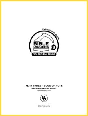 Bible Diggers for Kids, Year Three: Book of Acts curriculum cover.